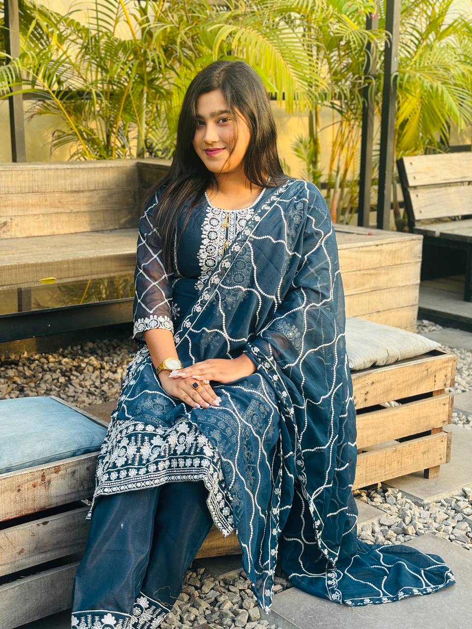 đ¤đ Georgette Embroidery Four Piece đ¤đ