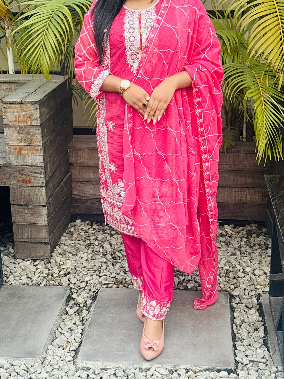 đ¤đ Georgette Embroidery Four Piece đ¤đ