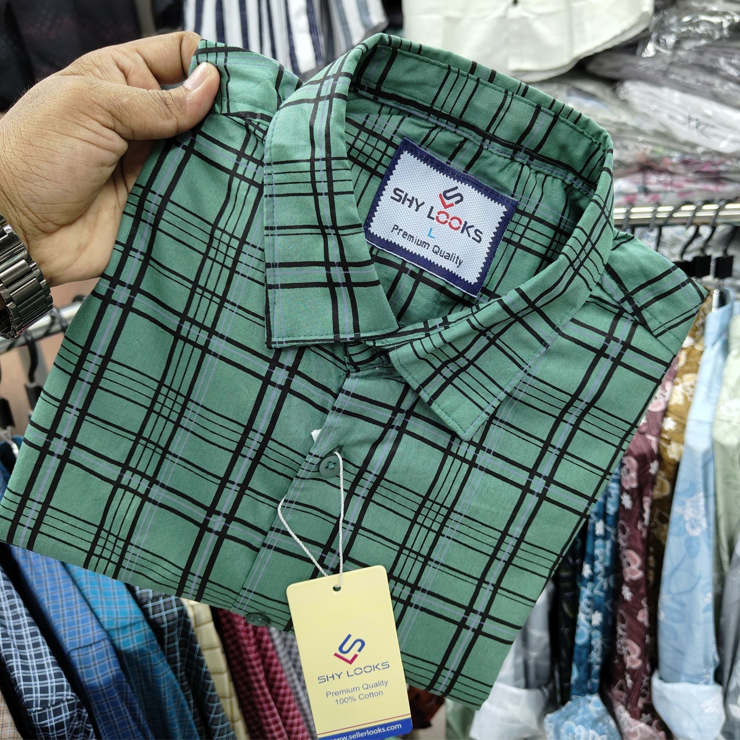🤍💖 Pure Cotton full Sleeve Check Shirt for Men's 🤍💖