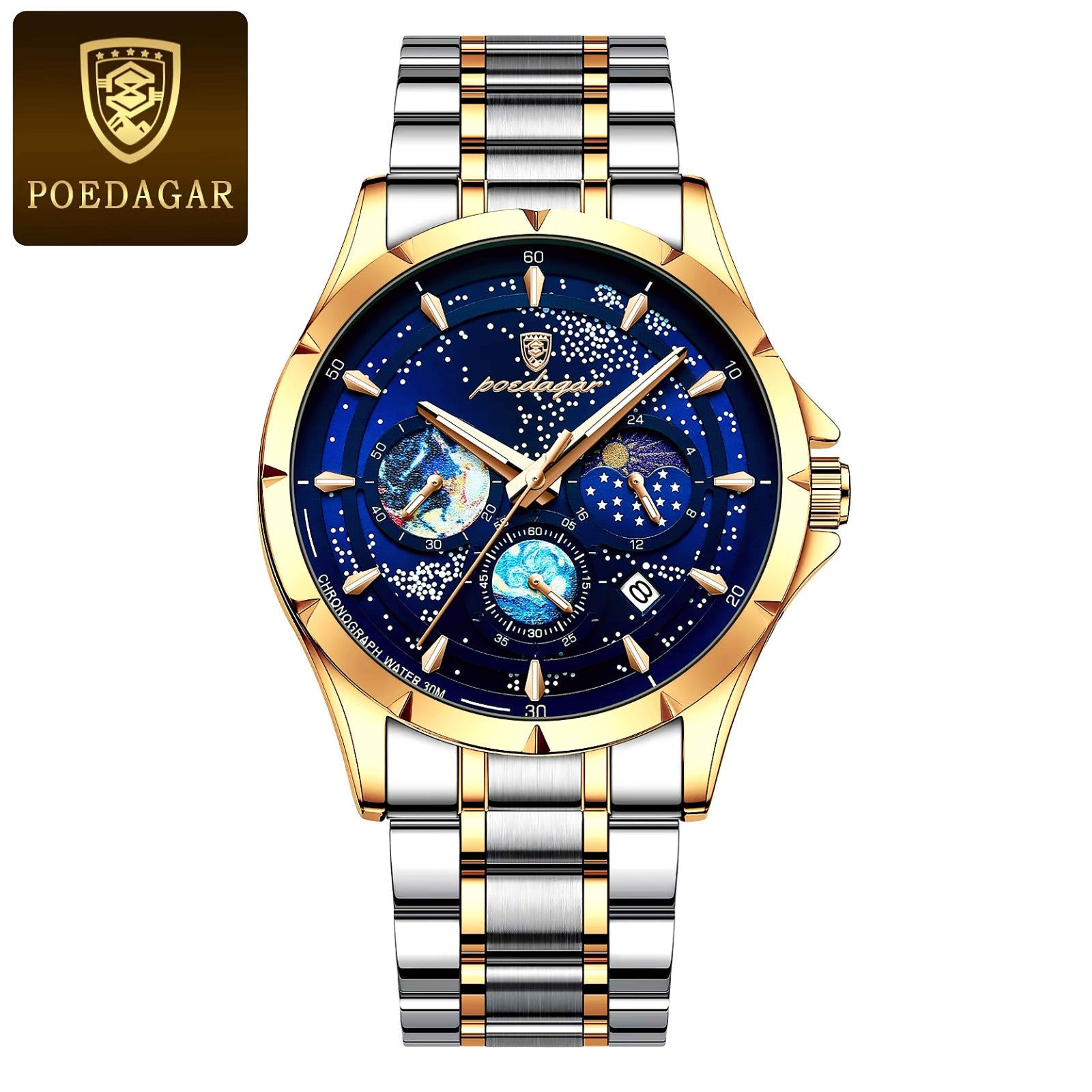 🤍💖 POEDAGAR 916 Luxury Man Wristwatch Luminous 🤍💖