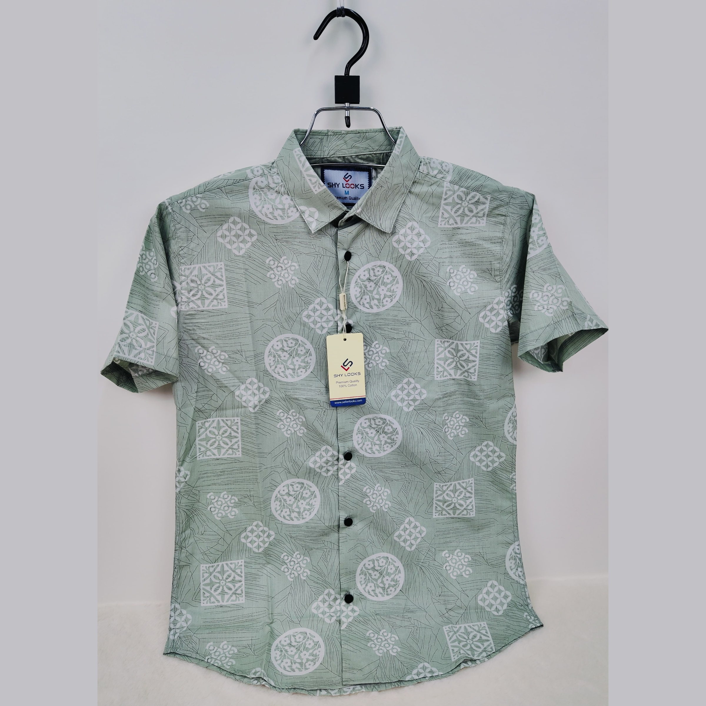 đ¤đ Pure Cotton Half Sleeve Print Shirt for Men's đ¤đ
