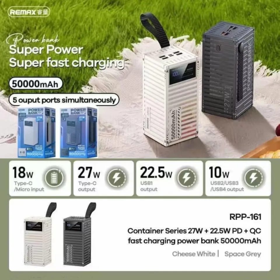 Remax RPP-161 Container Series 50000mAh PD+QC Power Bank ,