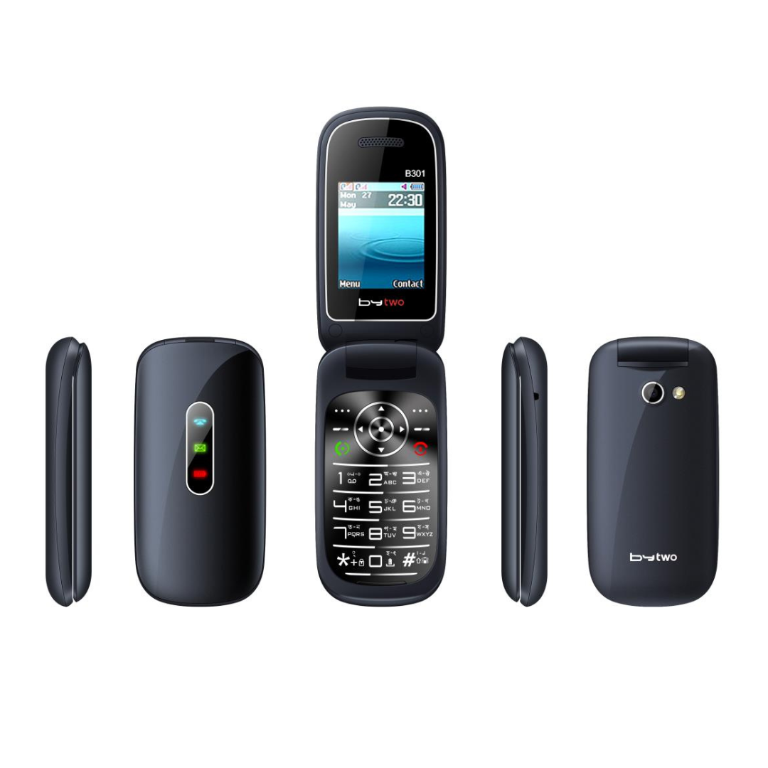 đ¤đ Bytwo 301 Folding Phone Dual Sim (Dark blue) đ¤đ