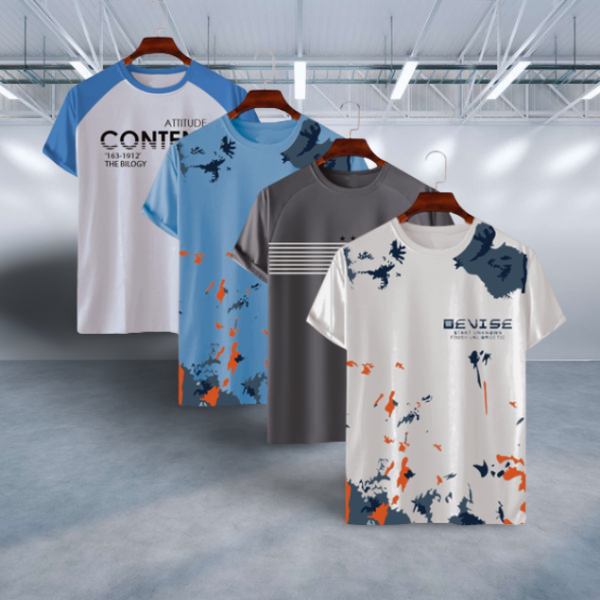 đ¤đ Stylish/Comfortable sports T-Shirt 4 (Four) pcs combo offer đ¤đ