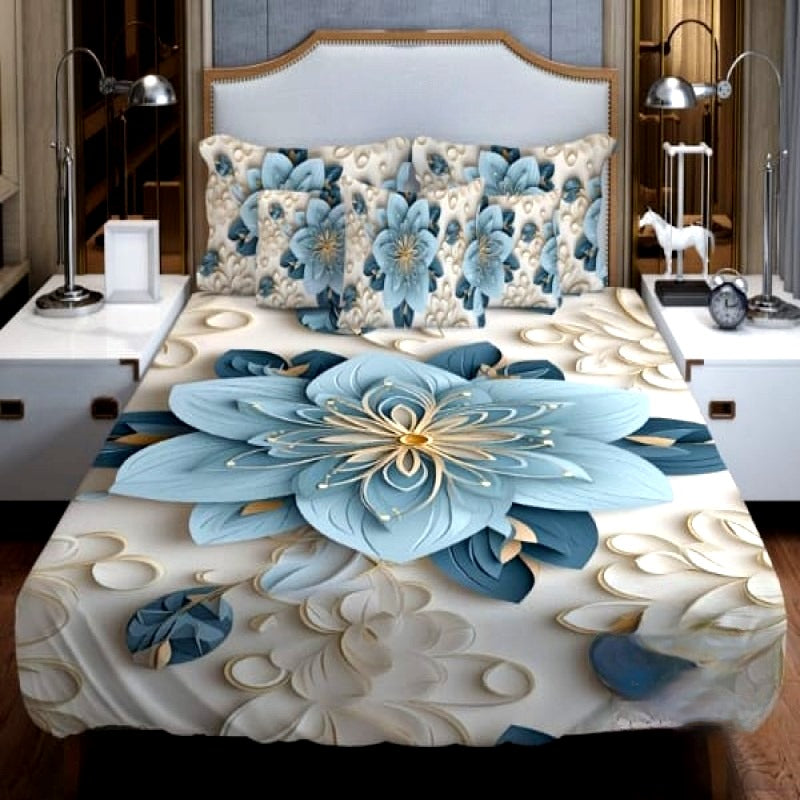 🤍💖 China Premium 3D Design Bed Sheet 🤍💖