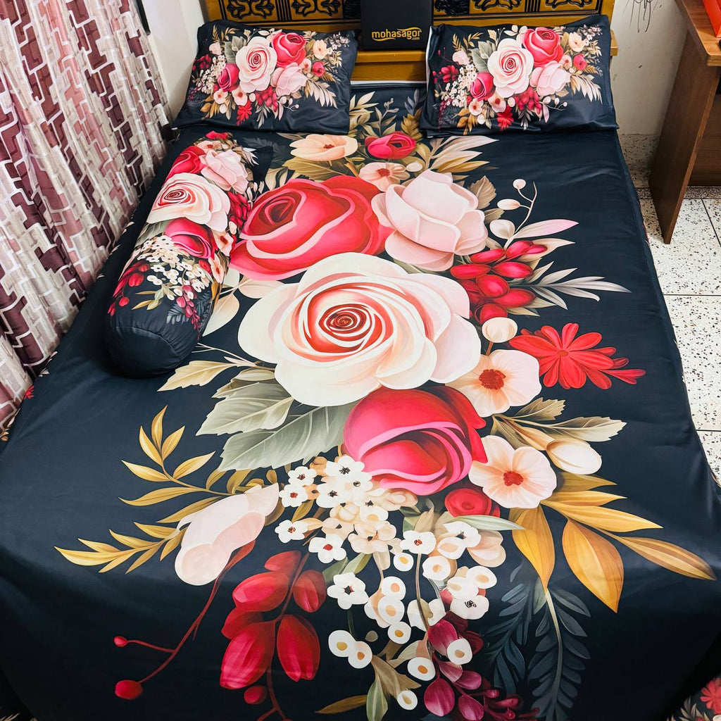 🤍💖 China Premium 3D Design Bed Sheet 🤍💖