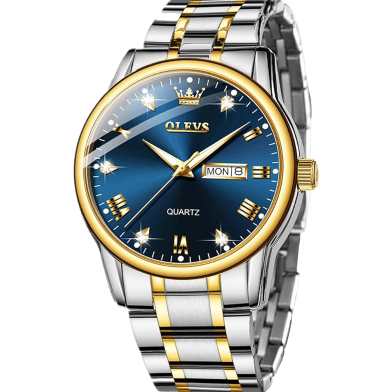 🤍💖 Olevs 5563 CHAIN WATCH –( Blue Dial) For Men 🤍💖