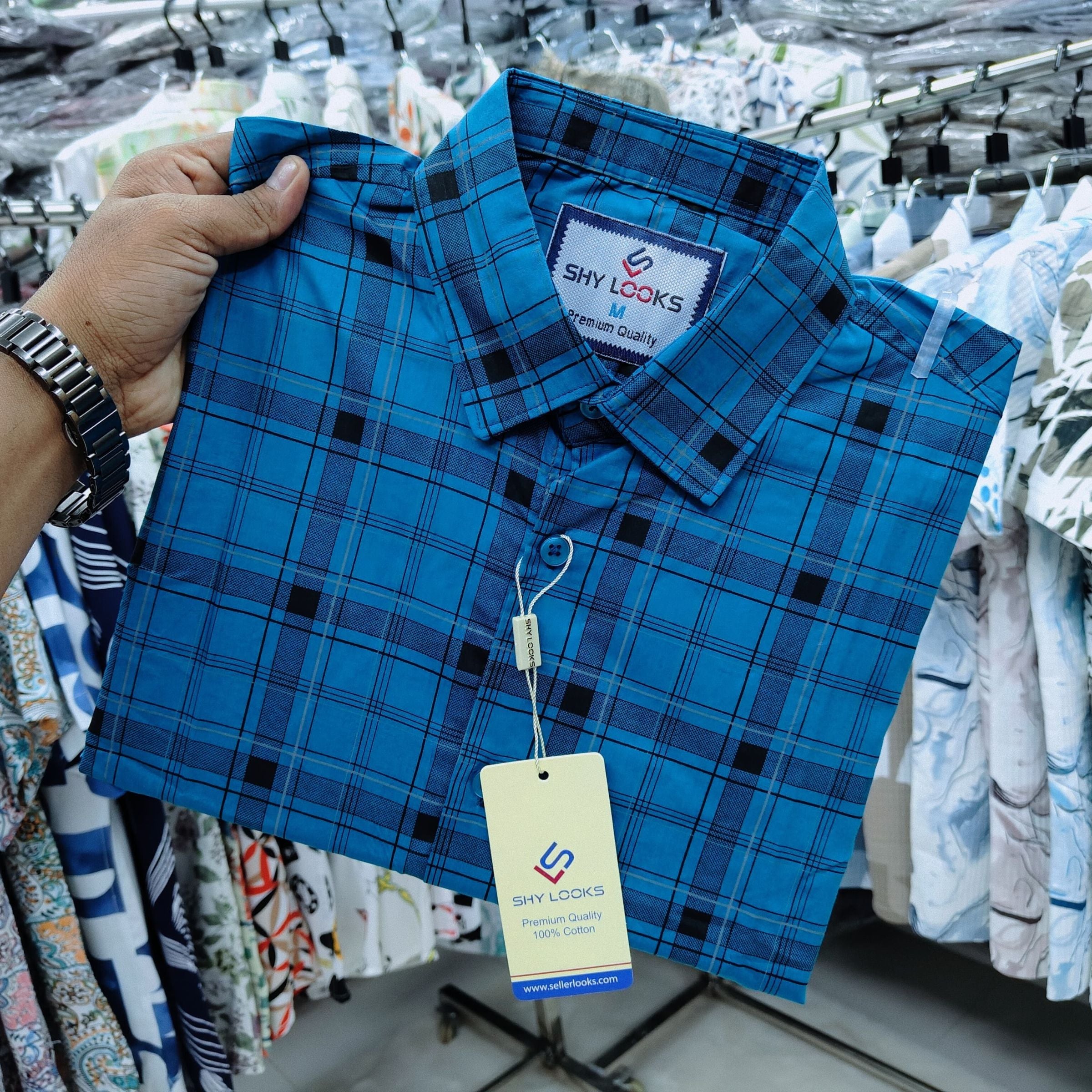 🤍💖 Pure Cotton full Sleeve Check Shirt for Men's 🤍💖