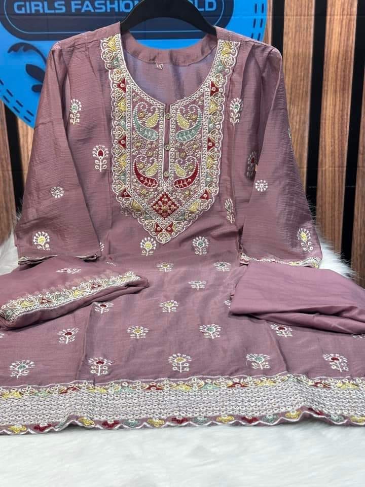 🤍💖 Premium Readymade Georget Three Piece 🤍💖