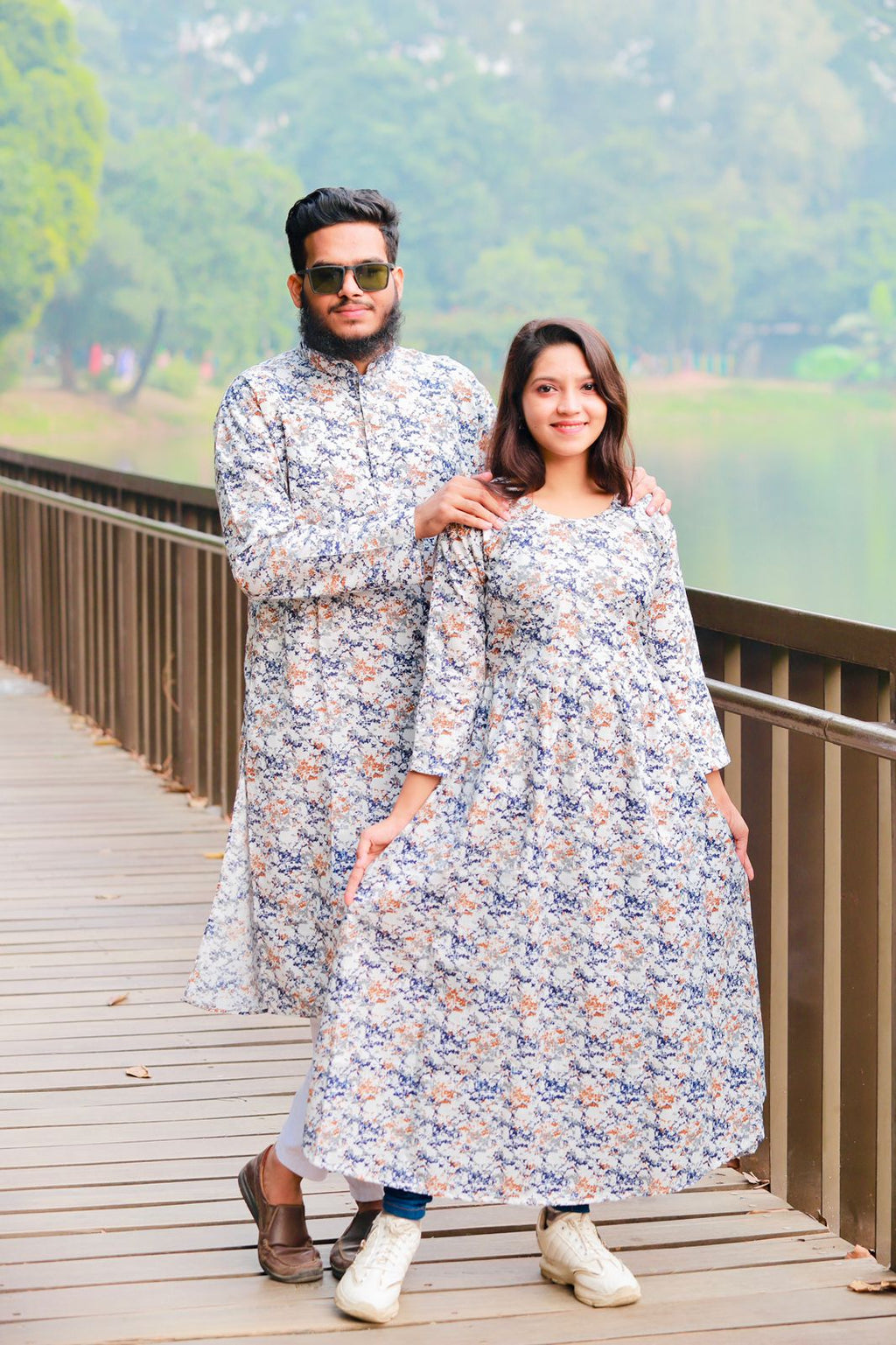 🤍💖 Panjabi and Gown Couple Dress 🤍💖