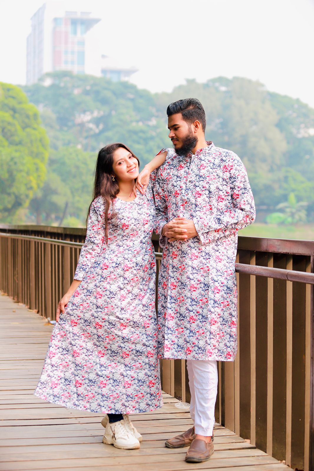 🤍💖 Panjabi and Gown Couple Dress 🤍💖