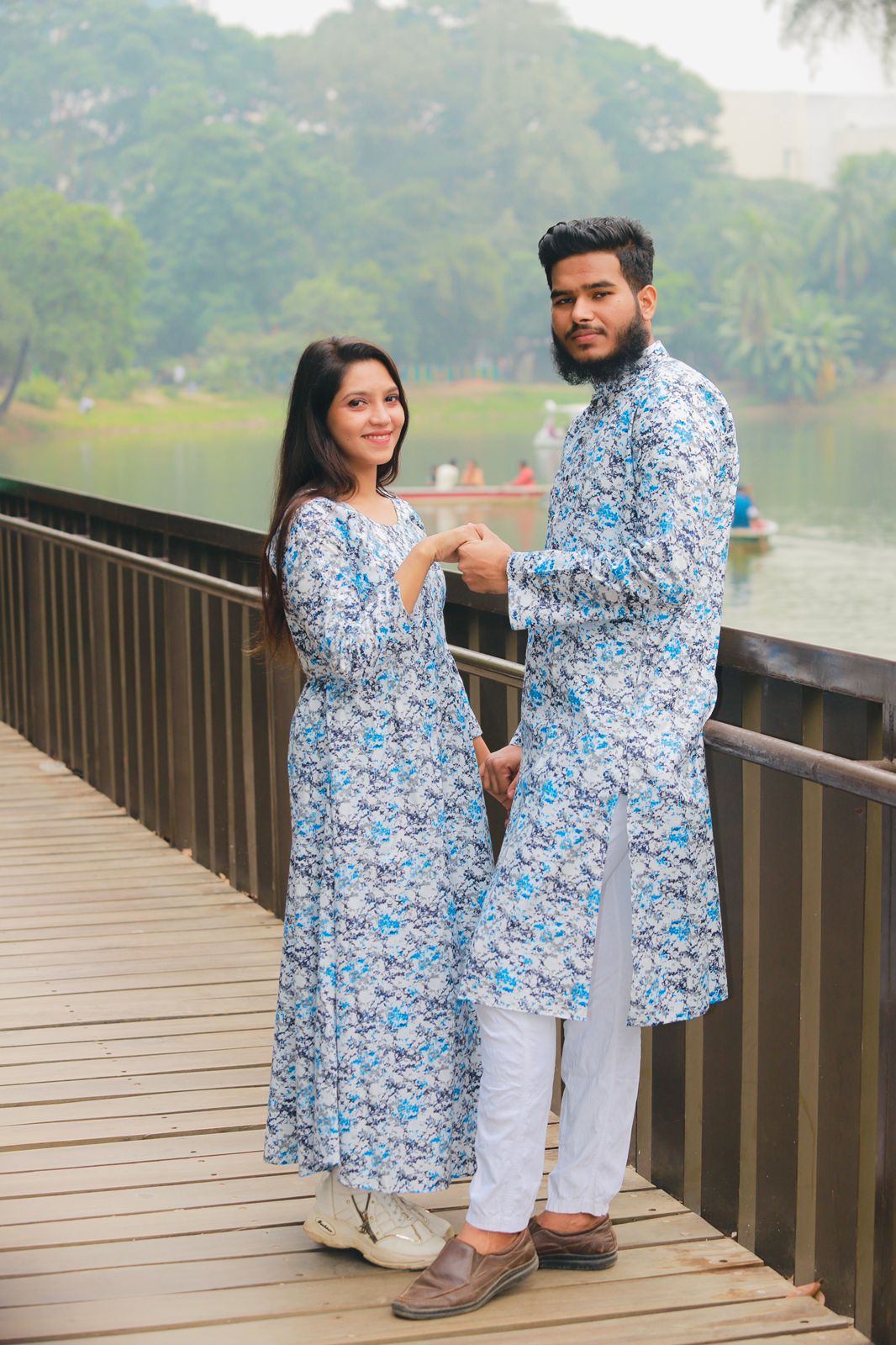 🤍💖 Panjabi and Gown Couple Dress 🤍💖
