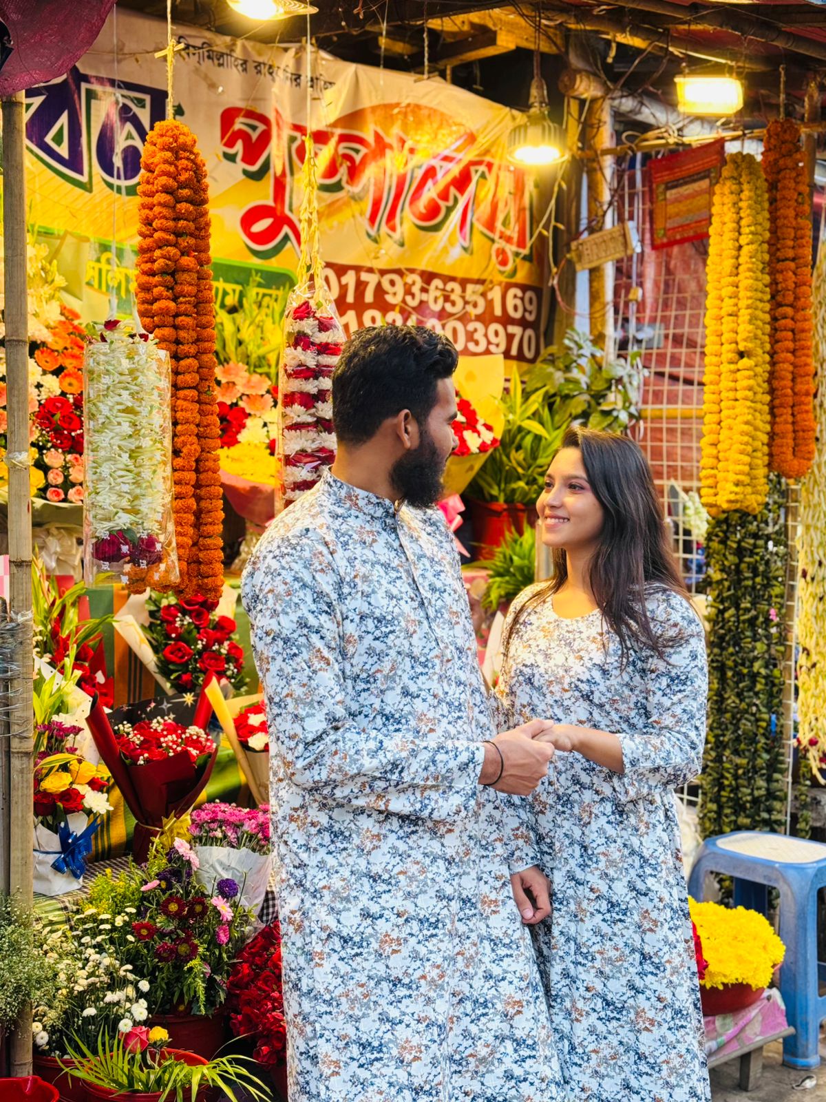 🤍💖 Panjabi and Gown Couple Dress 🤍💖