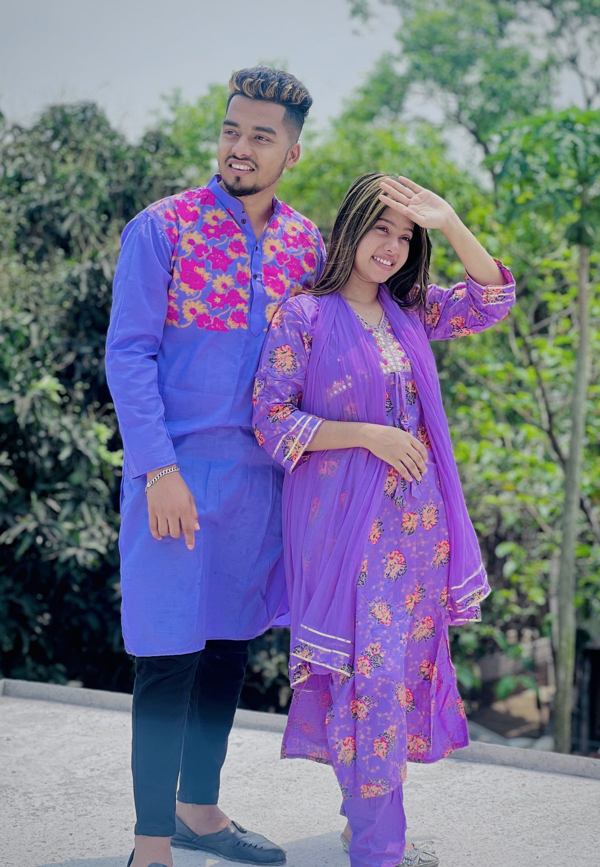 🤍💖 পাঞ্জাবি আর নাইরা কার্ড থ্রি পিস 🤍💖