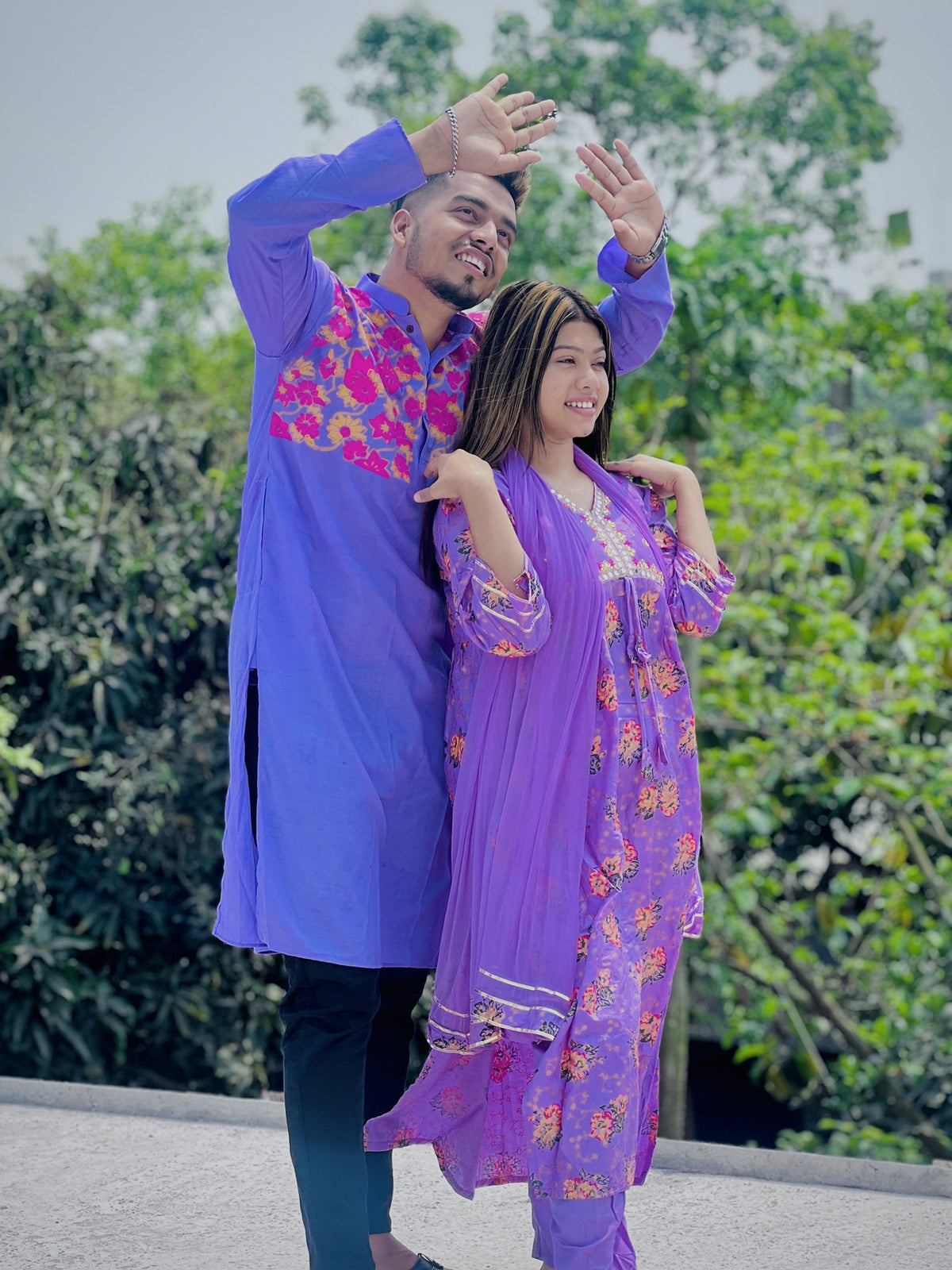 🤍💖 পাঞ্জাবি আর নাইরা কার্ড থ্রি পিস 🤍💖