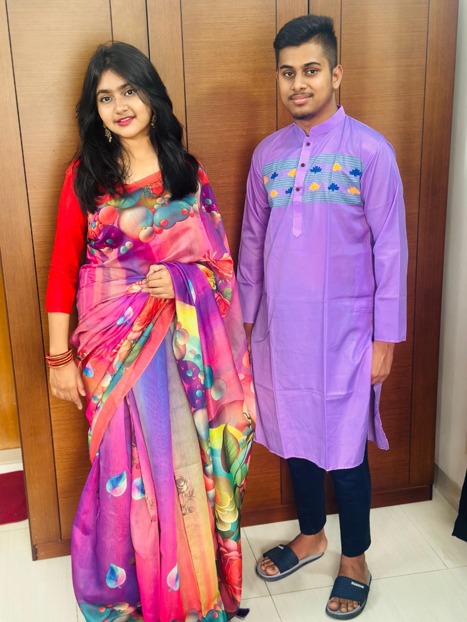 🤍💖 Sharee Panjabi Couple with Blouse Piece 🤍💖