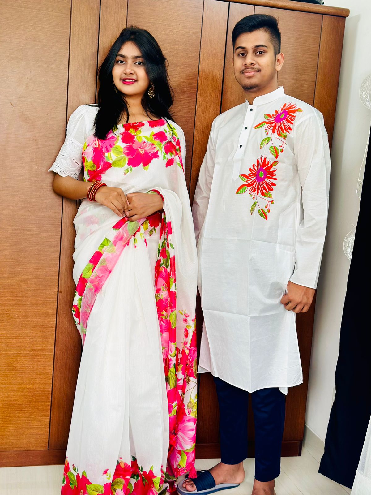 🤍💖 Sharee Panjabi Couple with Blouse Piece 🤍💖