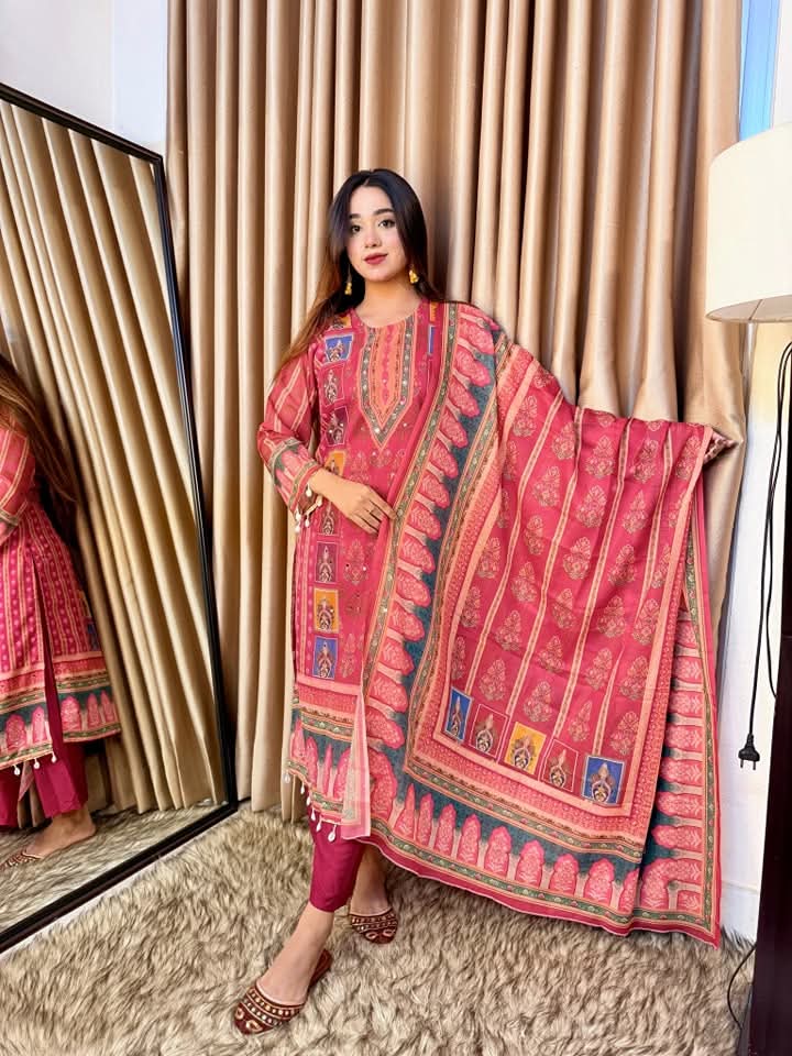 🤍💖 Georgette Readymade Three Piece 🤍💖