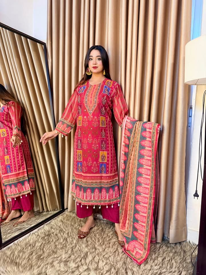 🤍💖 Georgette Readymade Three Piece 🤍💖