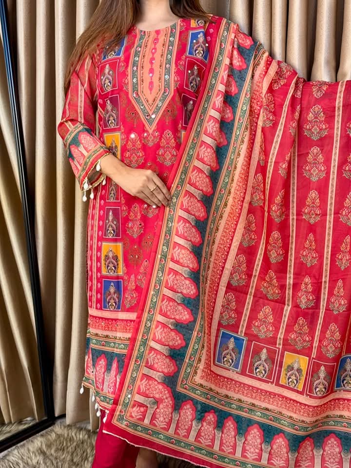 🤍💖 Georgette Readymade Three Piece 🤍💖