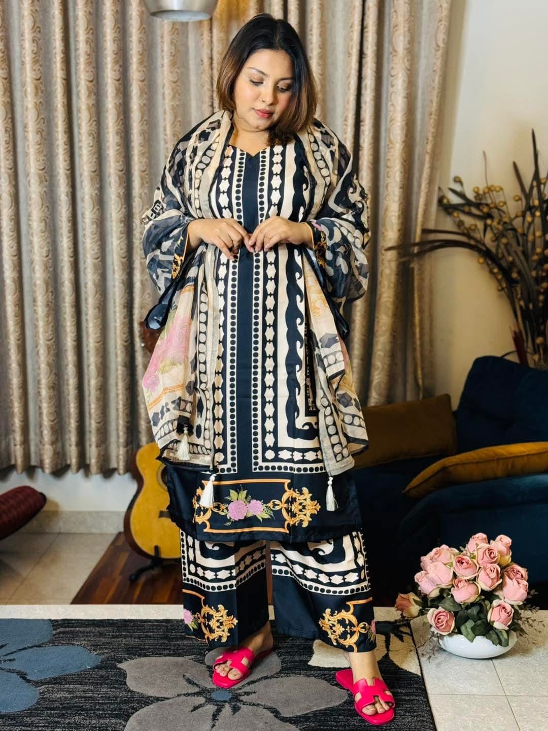 🤍💖 Digital Print Three Piece 🤍💖