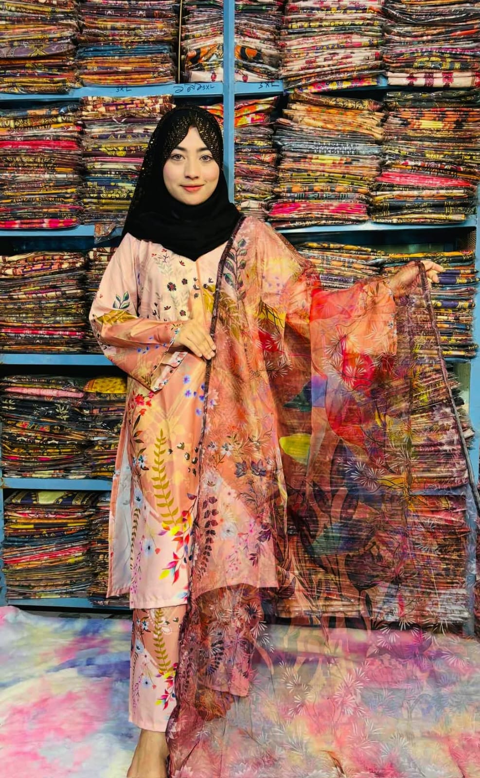 🤍💖 Digital Print Three Piece 🤍💖