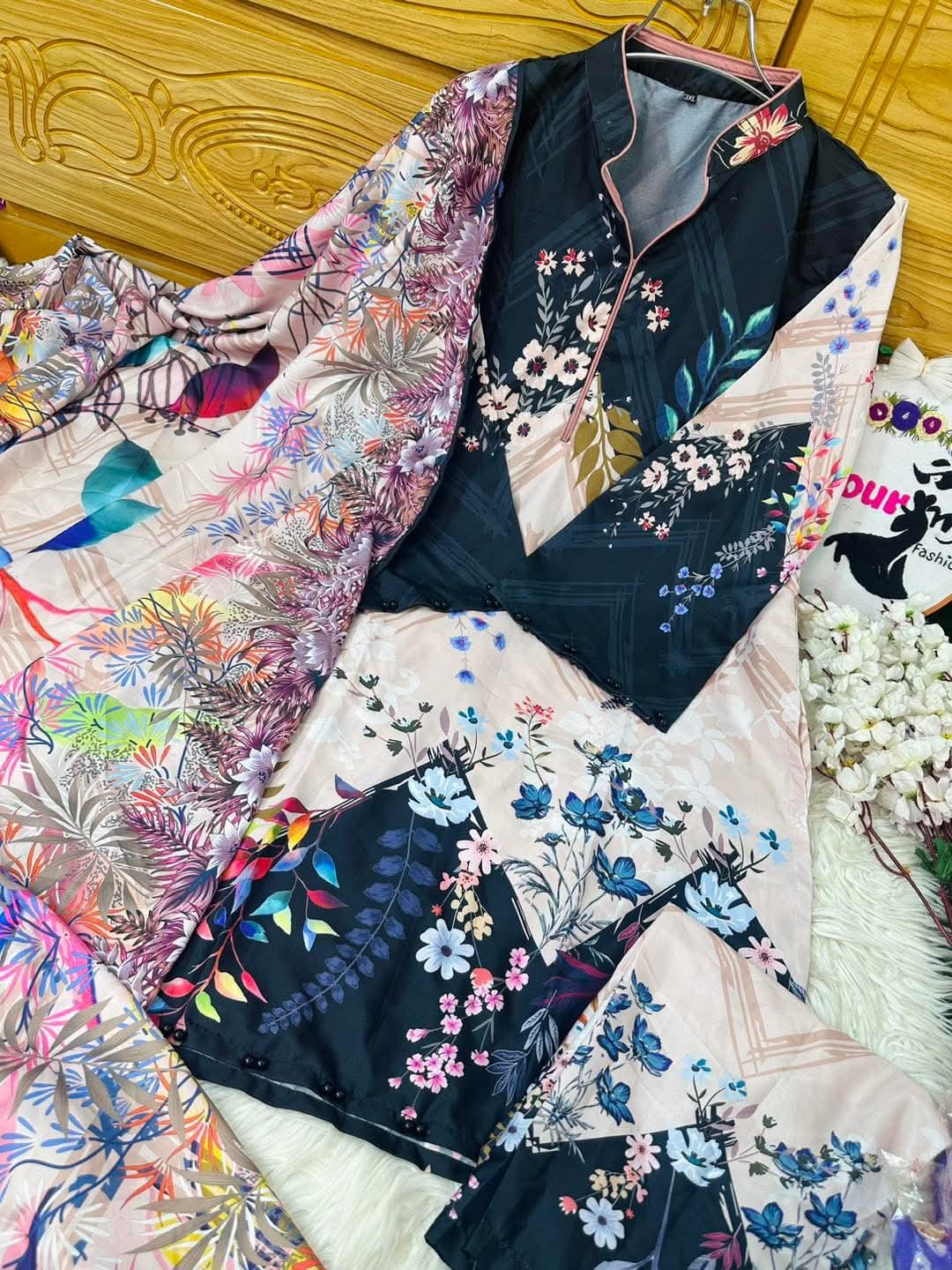 🤍💖 Digital Print Three Piece 🤍💖