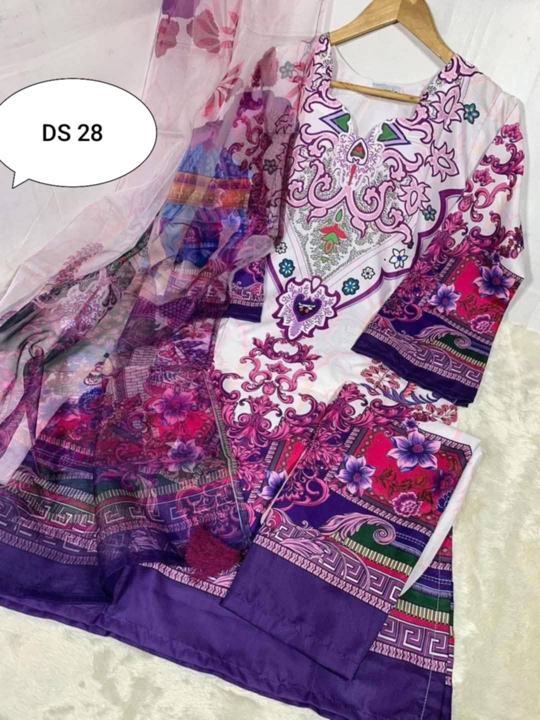 🤍💖 Digital Print Three Piece 🤍💖