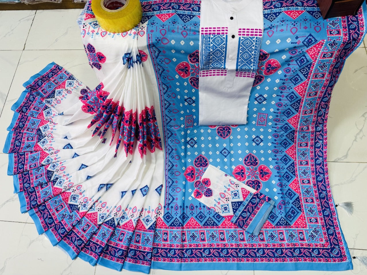 🤍💖 Sharee Panjabi Couple with Blouse Piece 🤍💖