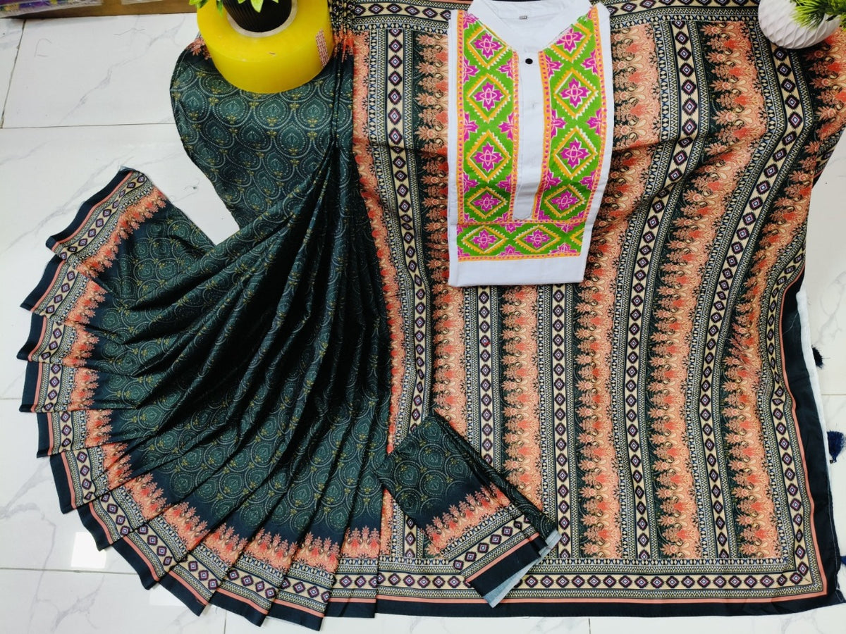 🤍💖 Sharee Panjabi Couple with Blouse Piece 🤍💖