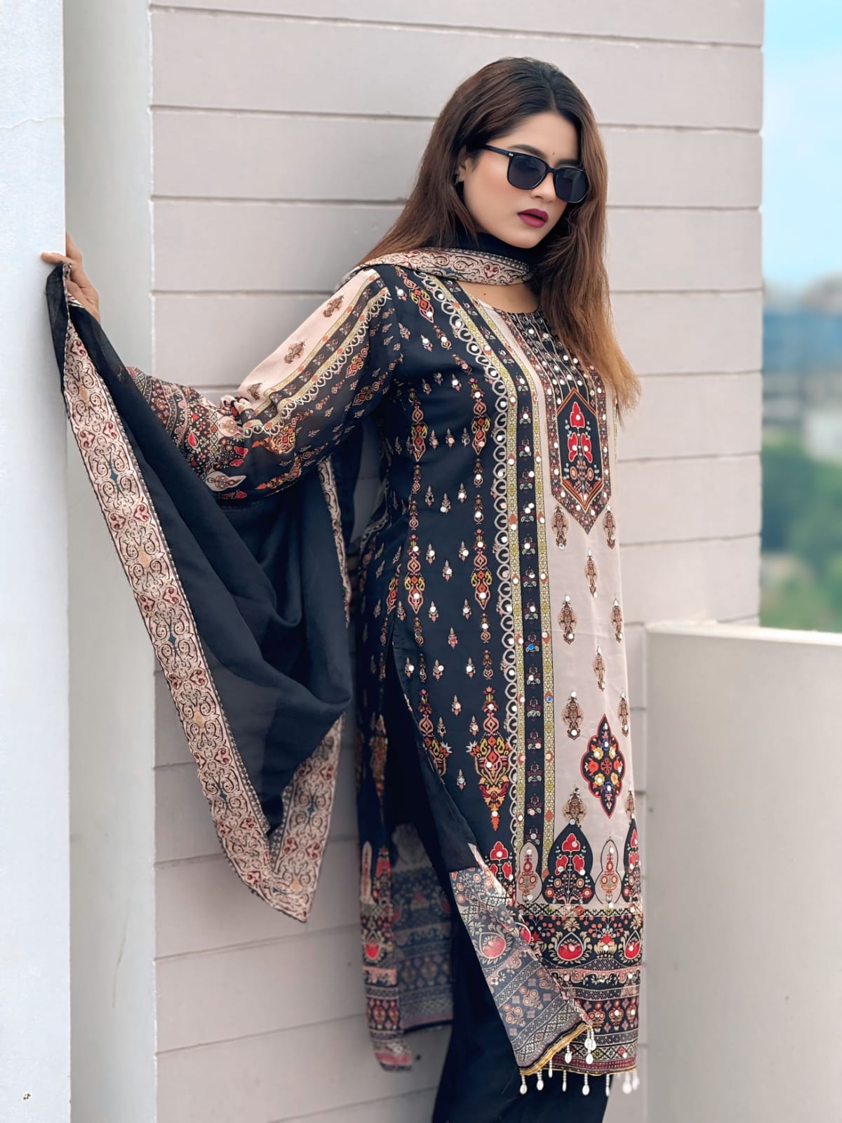 🤍💖🥀 Georgette Readymade Three Piece 🕊️🤍💖