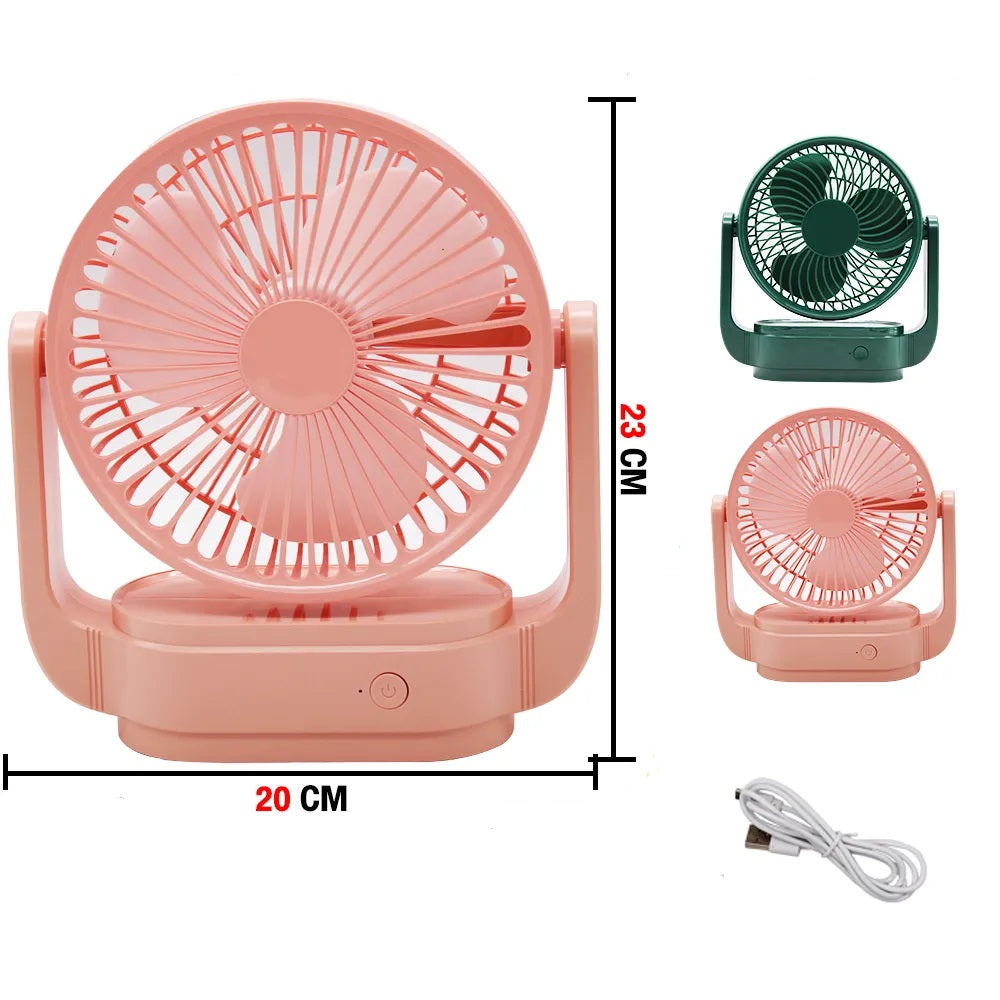 🤍💖 High Quality Rechargeble & Portable Desk Fan EN 1300 (green) 🤍💖