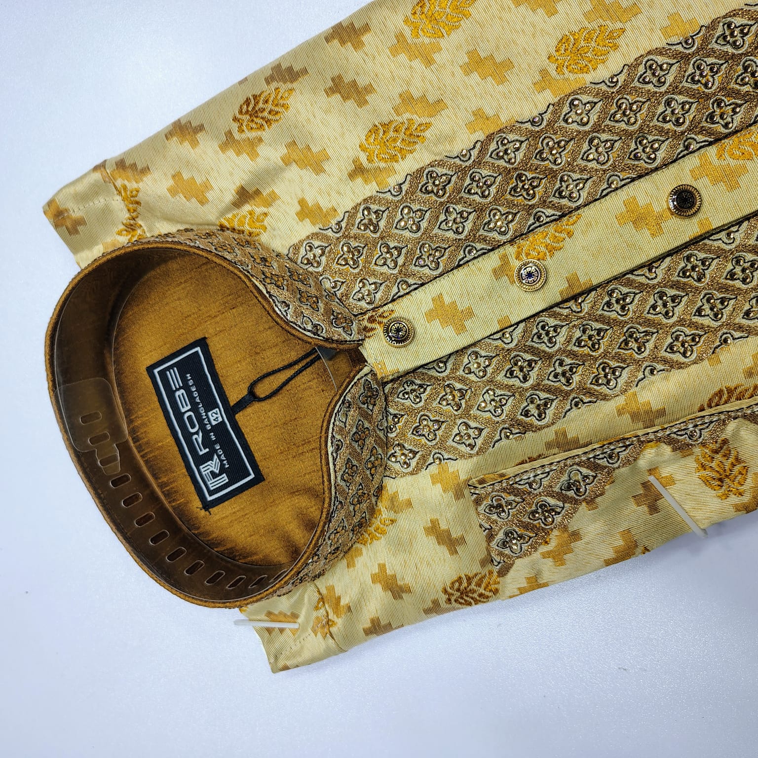 🤍💖Indian Cotton Gorgeous Karchupi Panjabi 🤍💖