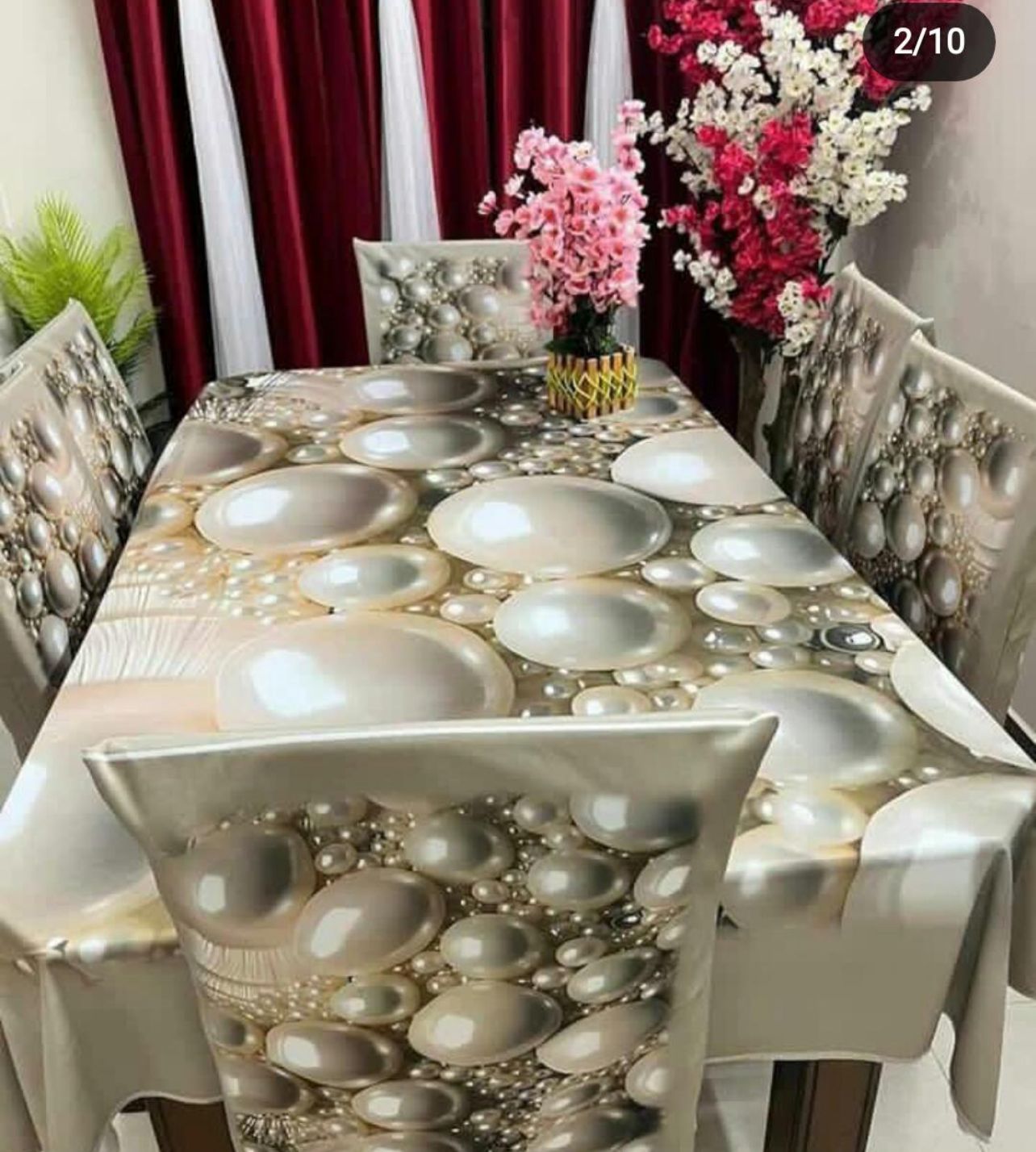 🤍💖 China Premium 3D Print Table Cloth Set 🤍💖