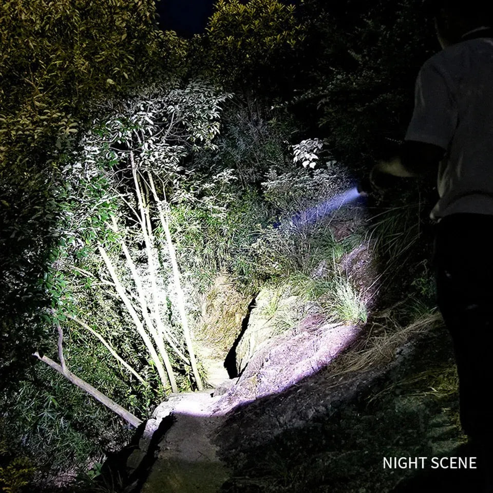 🤍💖 Strong Light Lamp T40 LED Flashlight Zoom USB Rechargeable Ultra-Bright Torch High Power Lantern Built-in Lithium Batteries 🤍💖