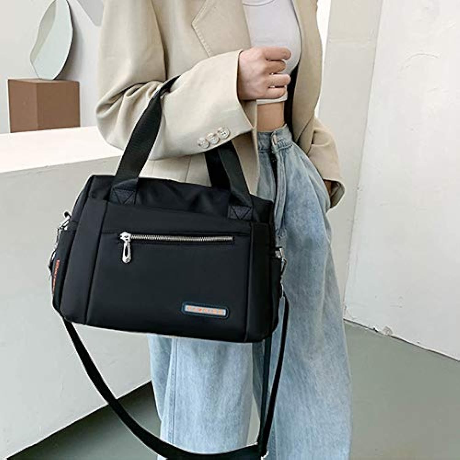 🤍💖 Luxury Bag Waterproof Nylon Shoulder Ladies Travel Crossbody (Red) 🤍💖