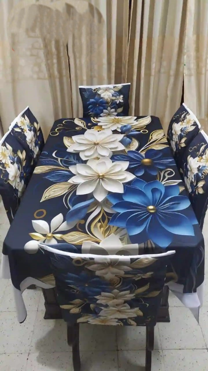🤍💖 China Premium 3D Print Table Cloth Set 🤍💖