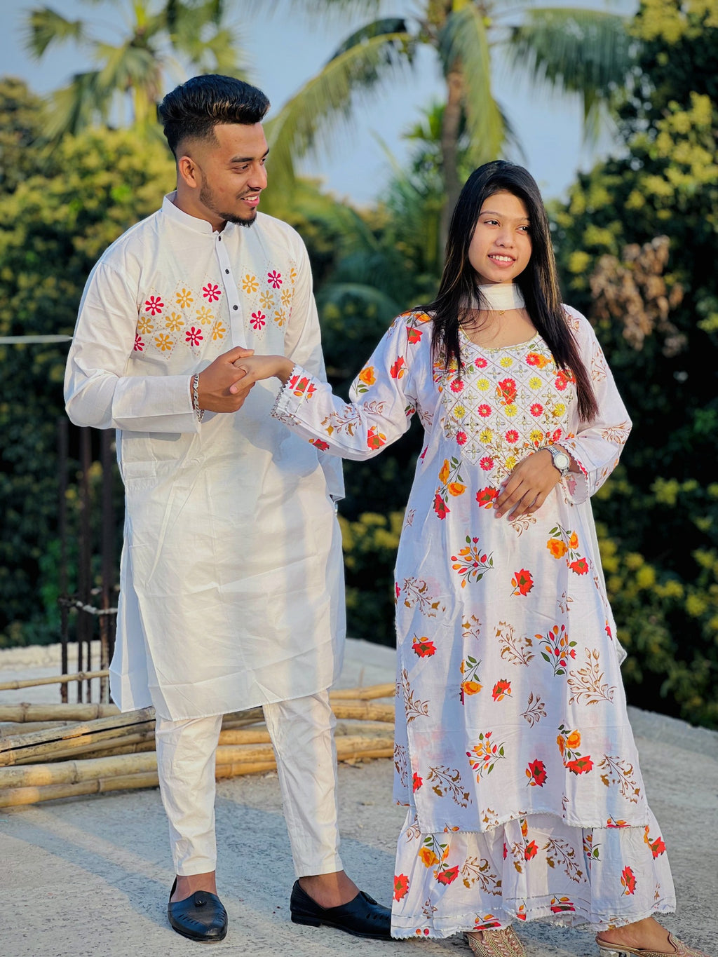 🤍💖 পাঞ্জাবি আর নাইরা কার্ড থ্রি পিস 🤍💖