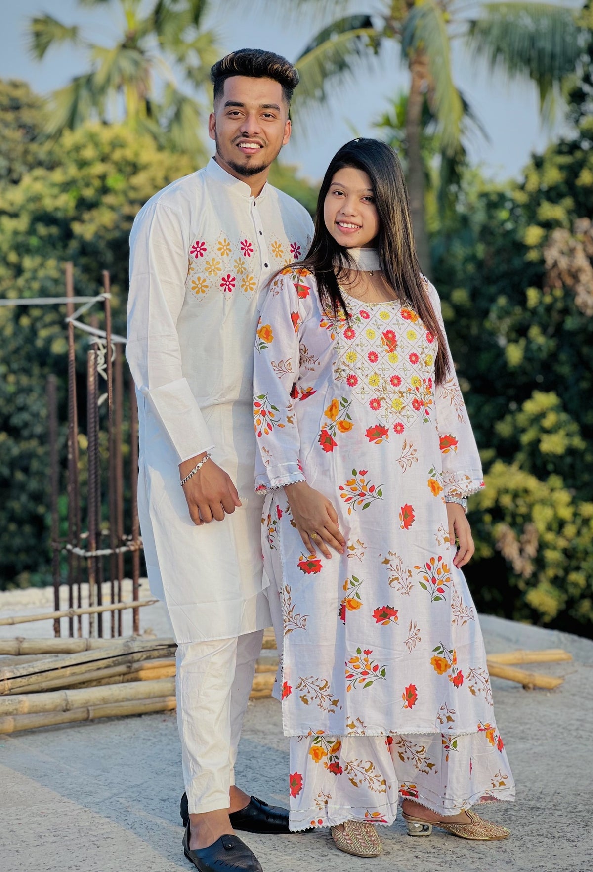 🤍💖 পাঞ্জাবি আর নাইরা কার্ড থ্রি পিস 🤍💖