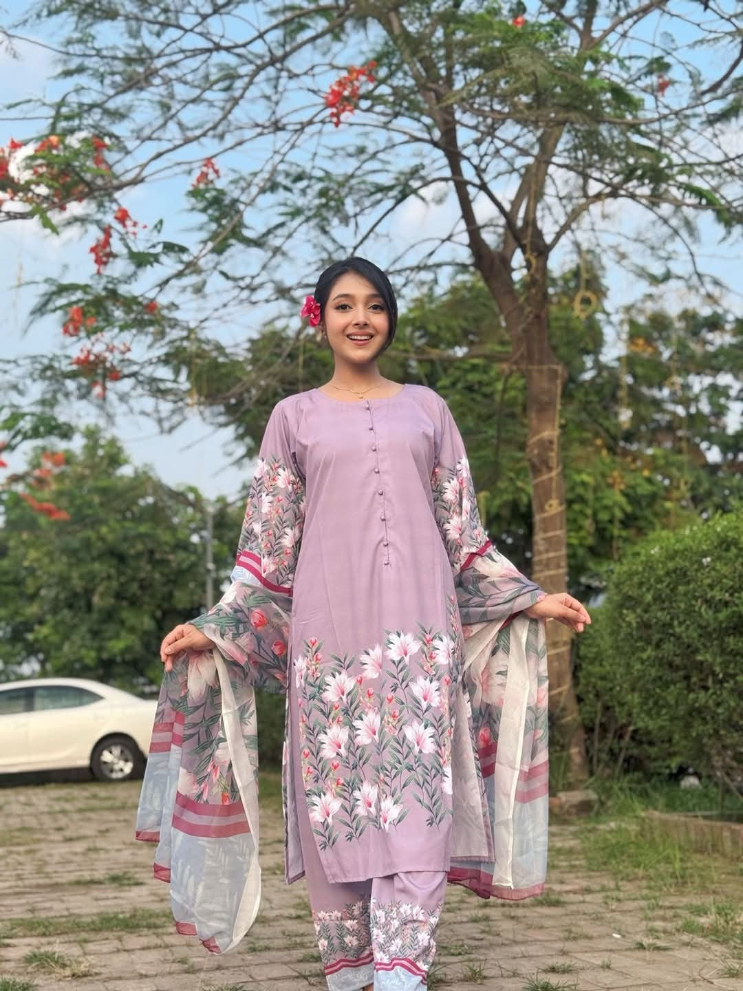 🤍💖 🌸 ডিজিটাল প্রিন্টেড এলিগ্যান্স 🌸 🤍💖