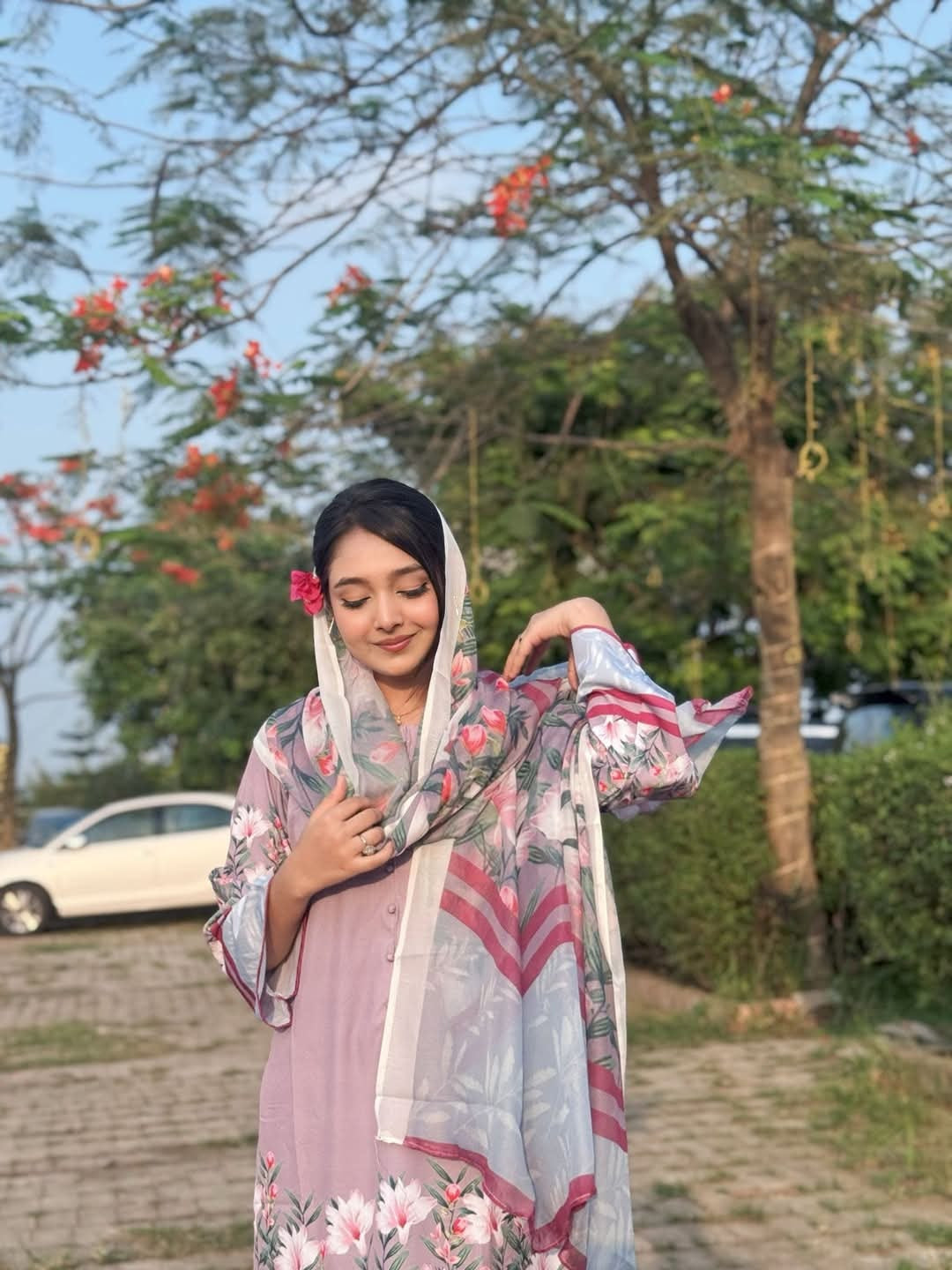 🤍💖 🌸 ডিজিটাল প্রিন্টেড এলিগ্যান্স 🌸 🤍💖