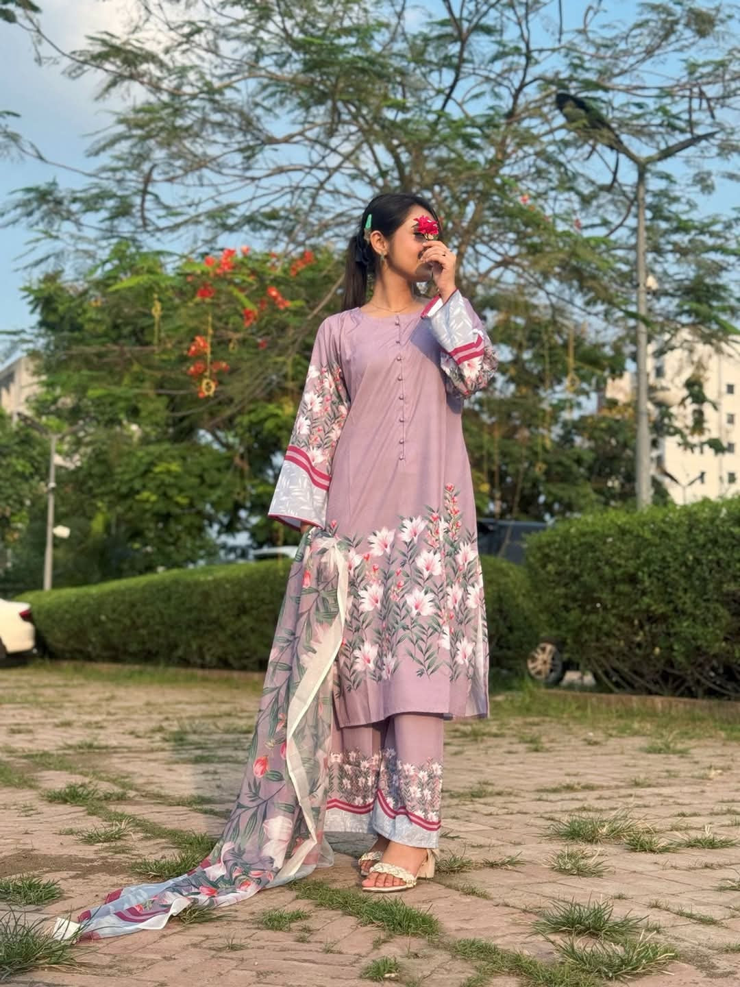 🤍💖 🌸 ডিজিটাল প্রিন্টেড এলিগ্যান্স 🌸 🤍💖