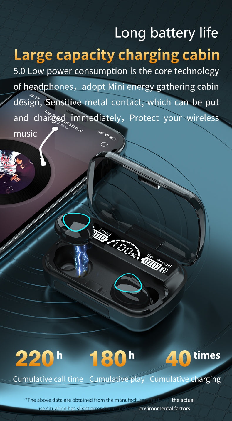 M10 Wireless Earbuds Bluetooth V5.1 TWS