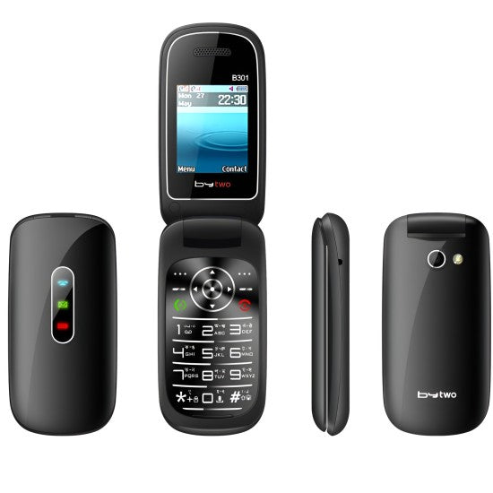 🤍💖 Bytwo 301 Folding Phone Dual Sim (Black ) 🤍💖