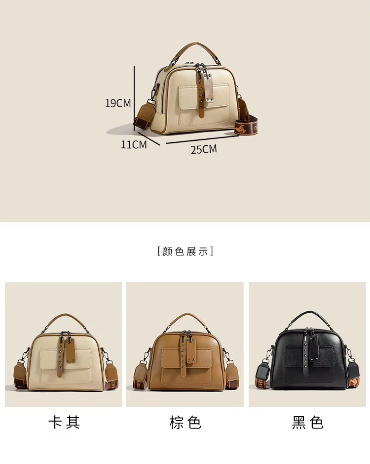 🤍💖 High end ladies' handbag multi-layer large capacity commuting bag (Brown) 🤍💖