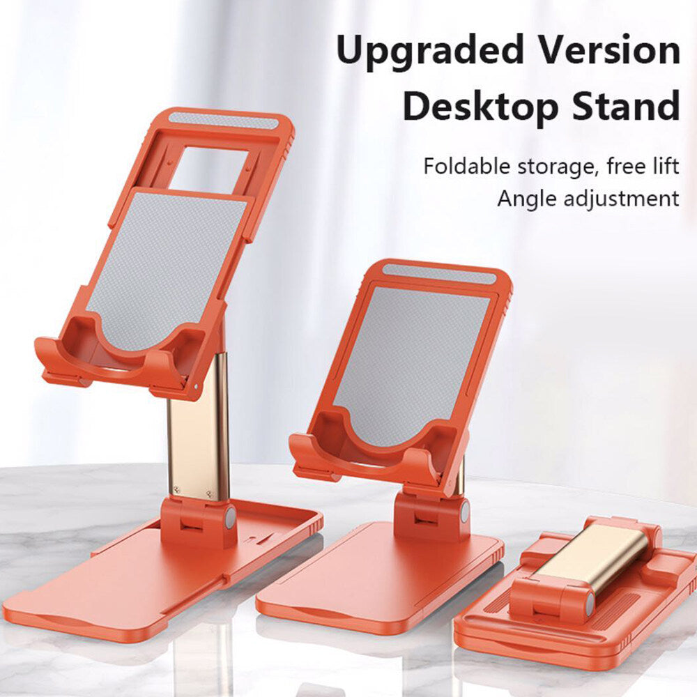 Lifting Folding Desktop Bracket Desktop Mobile Stand for Phone/Tablet (Multi-angle Adjustable) – Suitable for Apple iPad Tablet Mobile Phone Handphone Smartphone, Foldable and Portable