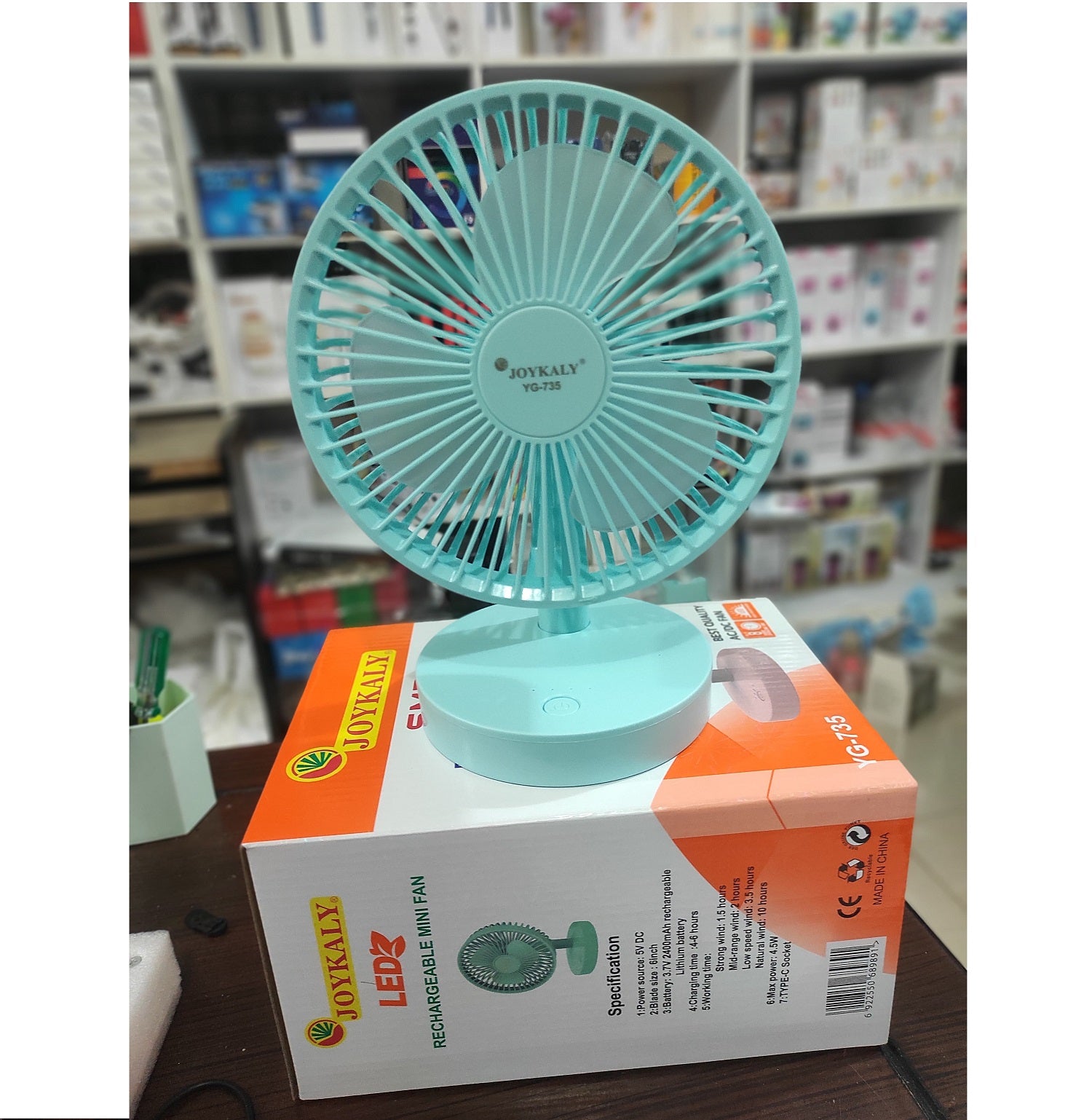 🤍💖 Joykaly YG-735 Rechargeable Multiple Modes Portable Desk / Table Fan 🤍💖