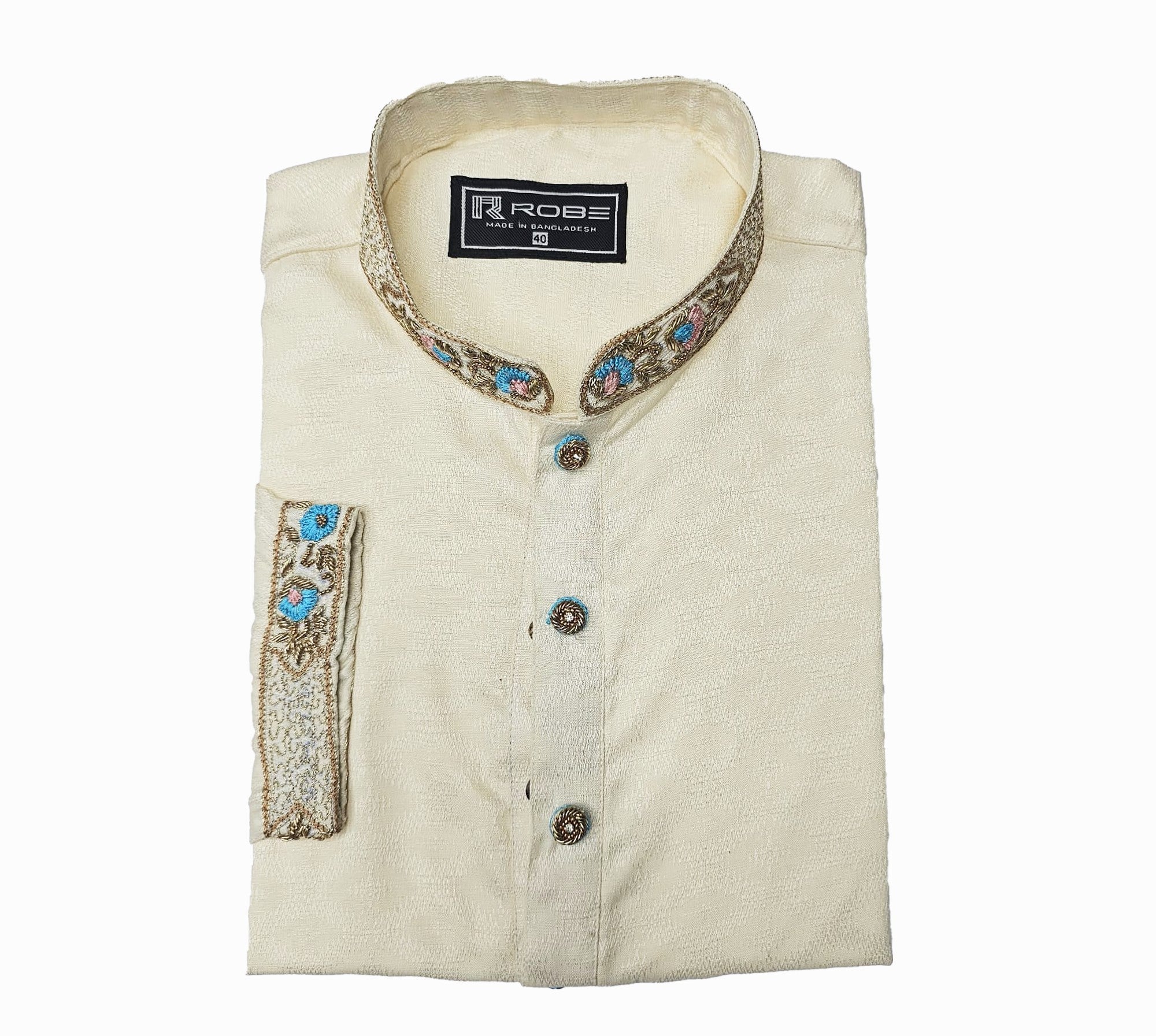 🤍💖Indian Cotton Gorgeous Karchupi Panjabi 🤍💖