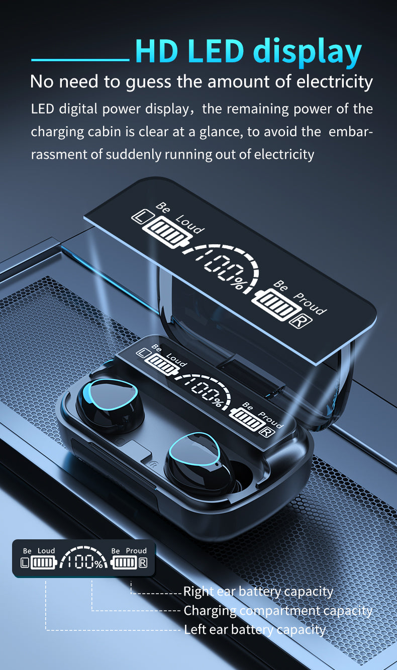 M10 Wireless Earbuds Bluetooth V5.1 TWS