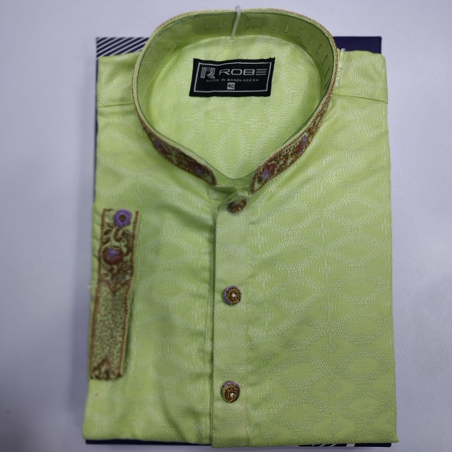 🤍💖Indian Cotton Gorgeous Karchupi Panjabi 🤍💖